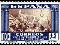 Spain 1940 Pilar Virgin 10 CTS Multicolor Edifil 889. España 889. Uploaded by susofe
